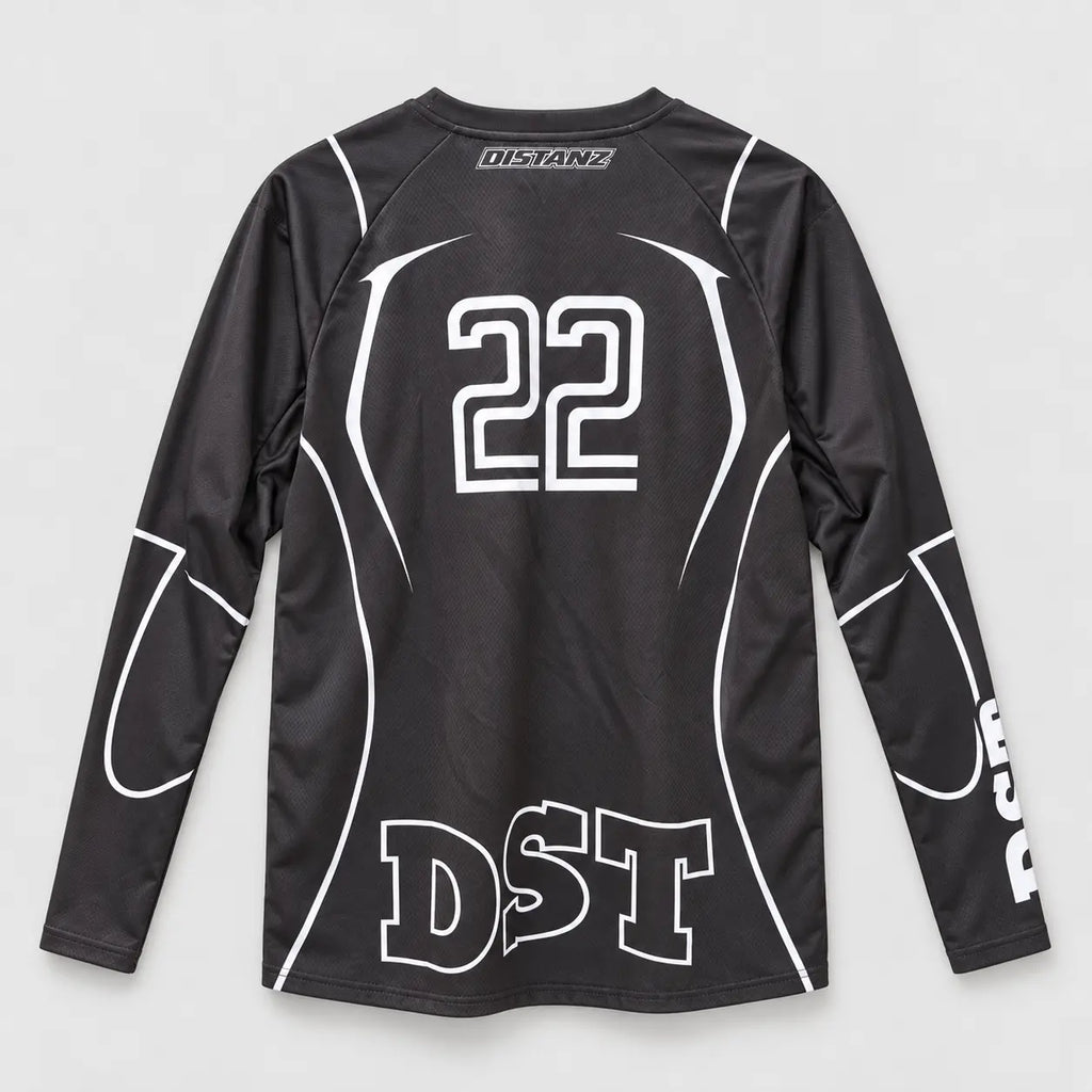 Back view of the black Midnight 22 Motocross Jersey