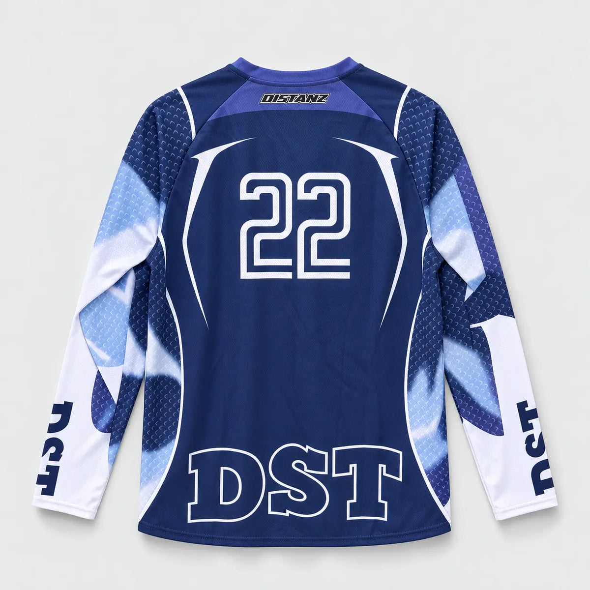 Back view of the Blue 22 Motocross Jersey